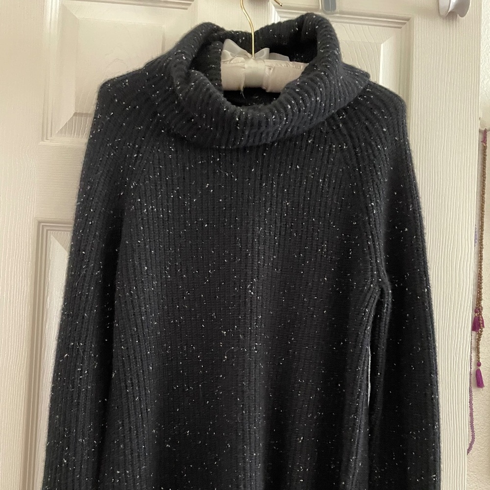 Madewell Tweed Cowl Neck (Removable) Cashmere Sweater